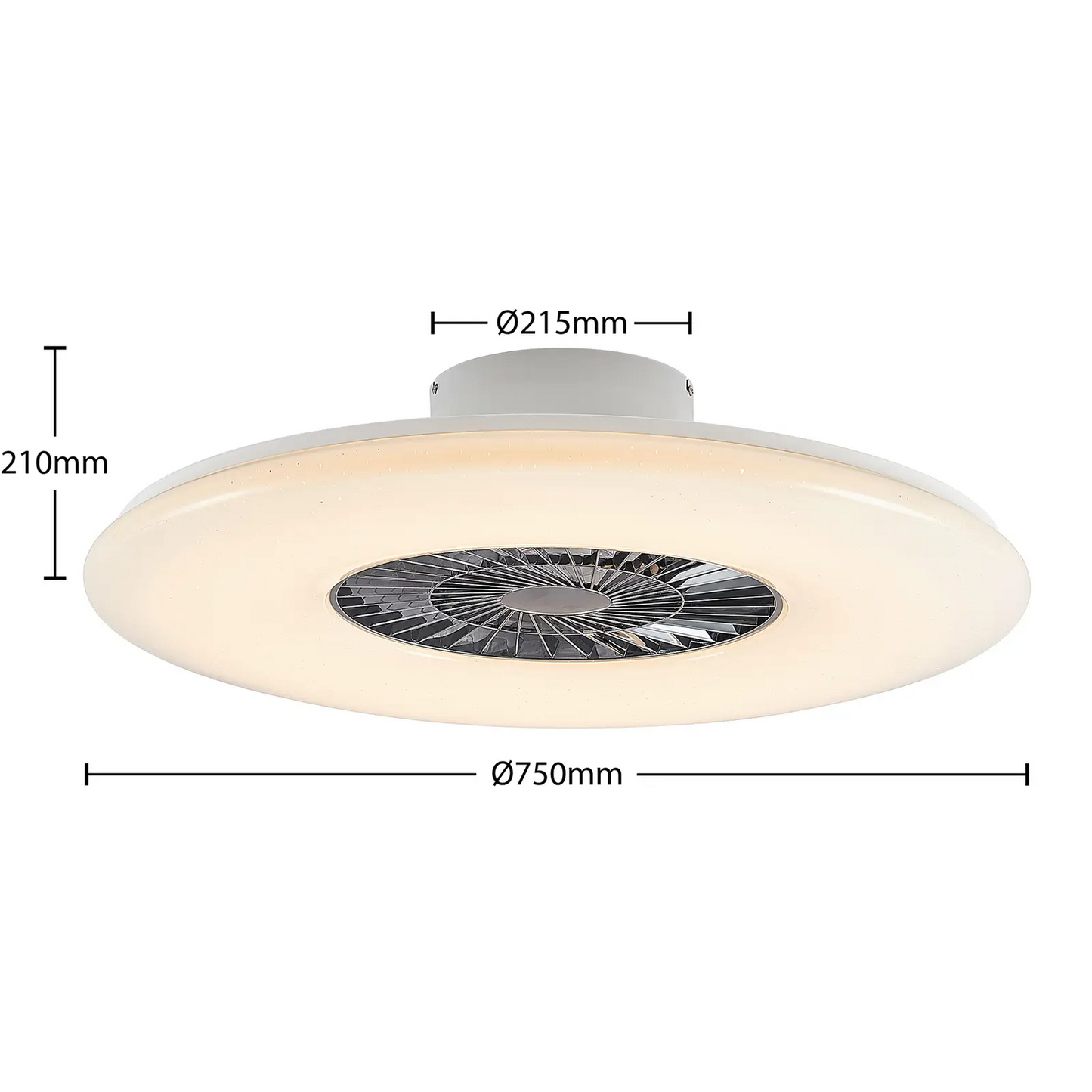 Starluna Klamina LED lubų ventiliatorius su šviesa