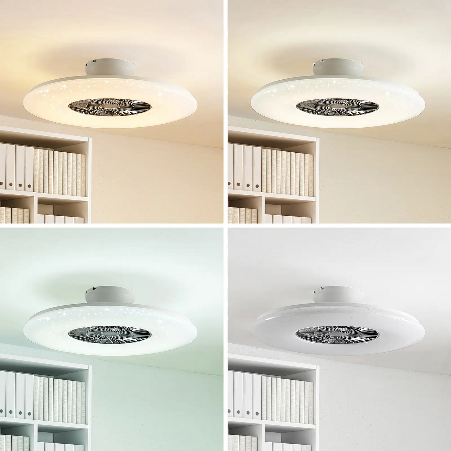 Starluna Klamina LED lubų ventiliatorius su šviesa