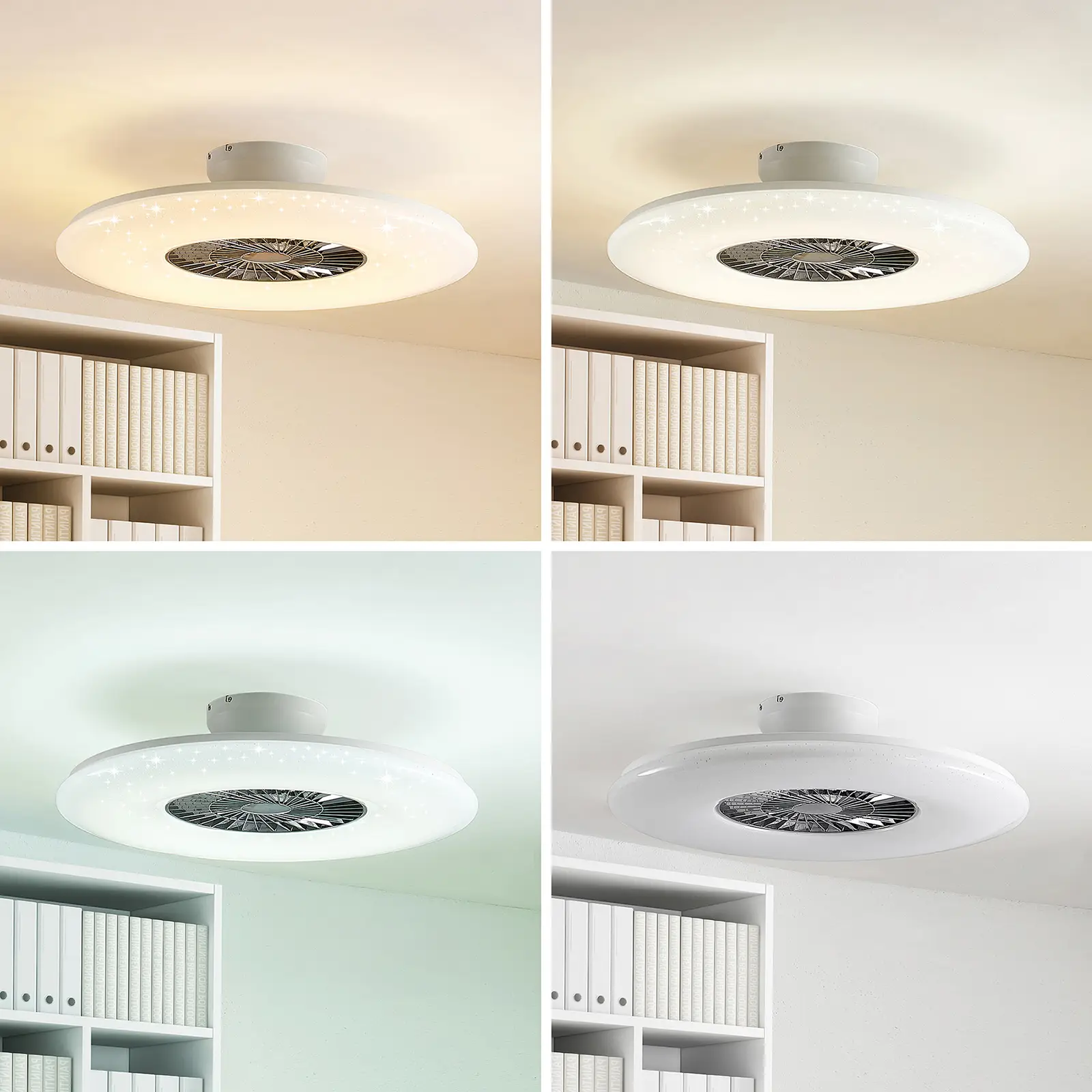 Starluna Klamina LED lubų ventiliatorius su šviesa