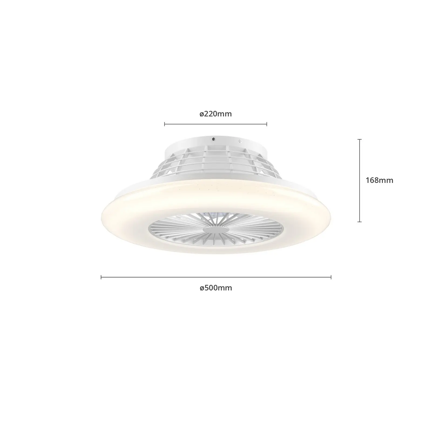 Starluna Taloni LED lubų ventiliatoriaus apšvietimas