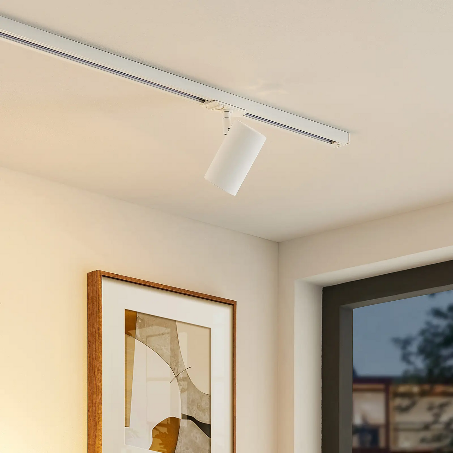 Lindby Ties LED bėgių lemputė, 1 fazė, balta