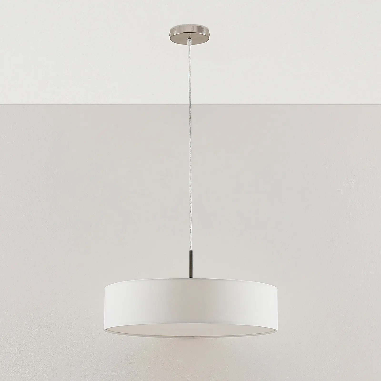 Sebatin pakabinamas šviestuvas su E27 LED, 50 cm, baltas