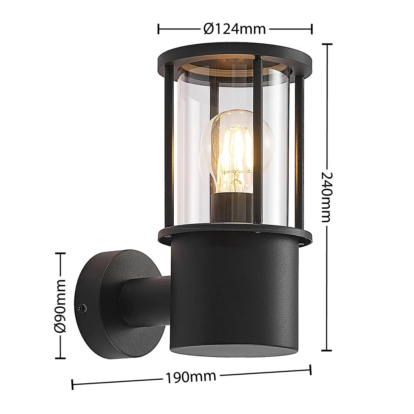 Lindby Yvain lauko sieninis šviestuvas, cilindrinis