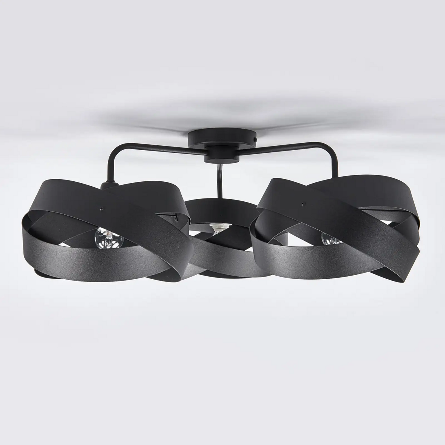 Tornado lubinis šviestuvas, juodas, trijų lempučių