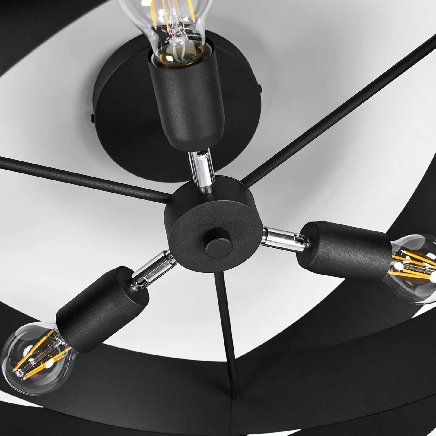 Lubinis šviestuvas Tornádo, juodas