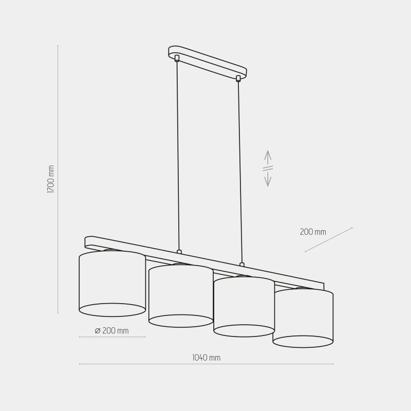 Pakabinamas šviestuvas Troy Pendant IV White-Brown 3270