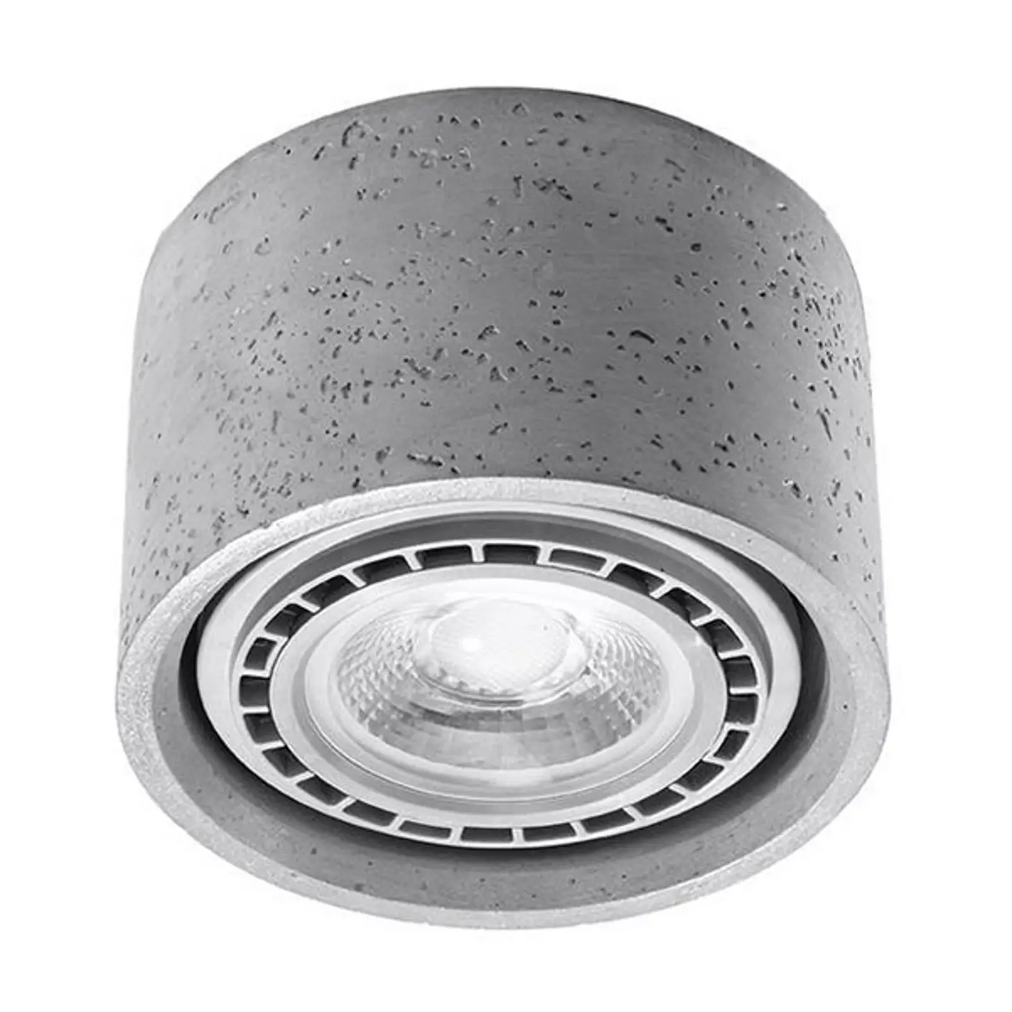 Paviršinis lubų prožektorius Solana betoninis, apvalus, vienos lemputės