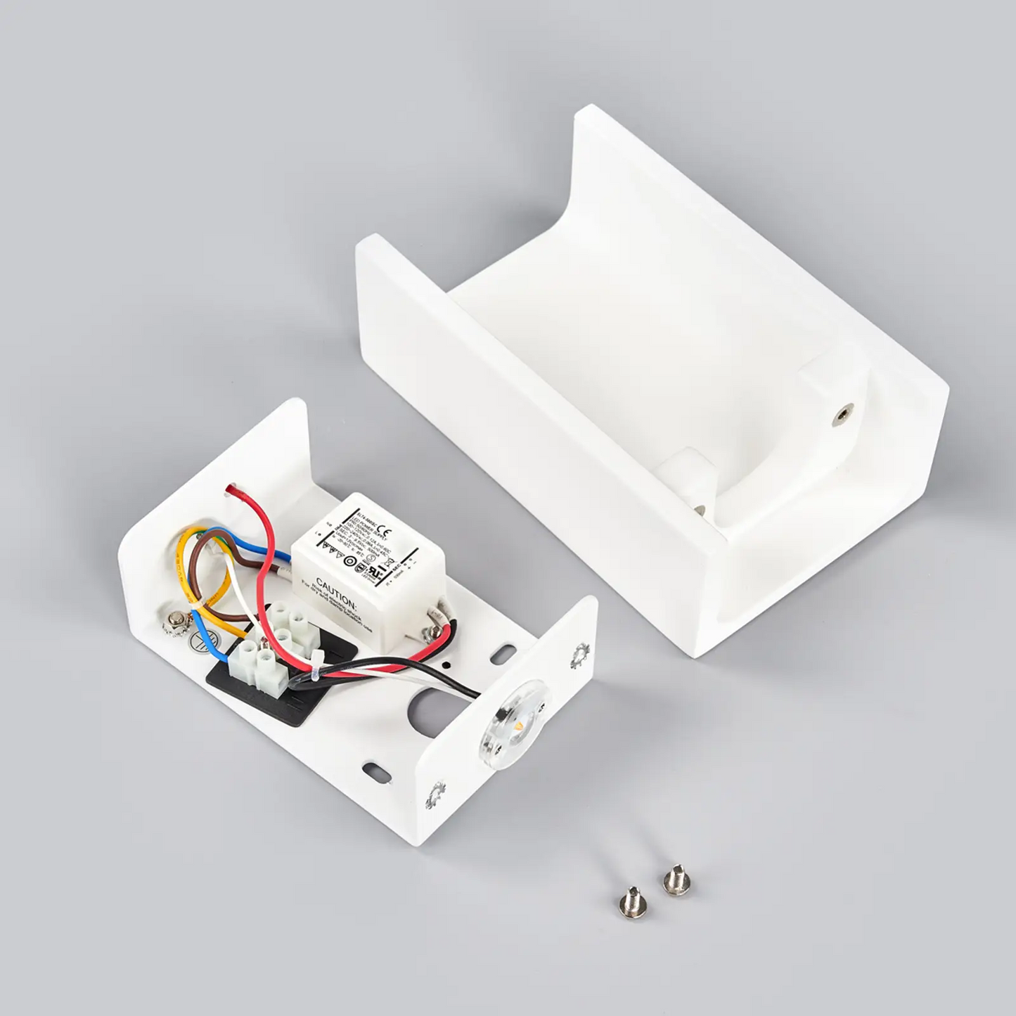 LED sieninis šviestuvas Fabiola iš gipso, aukštis 16 cm