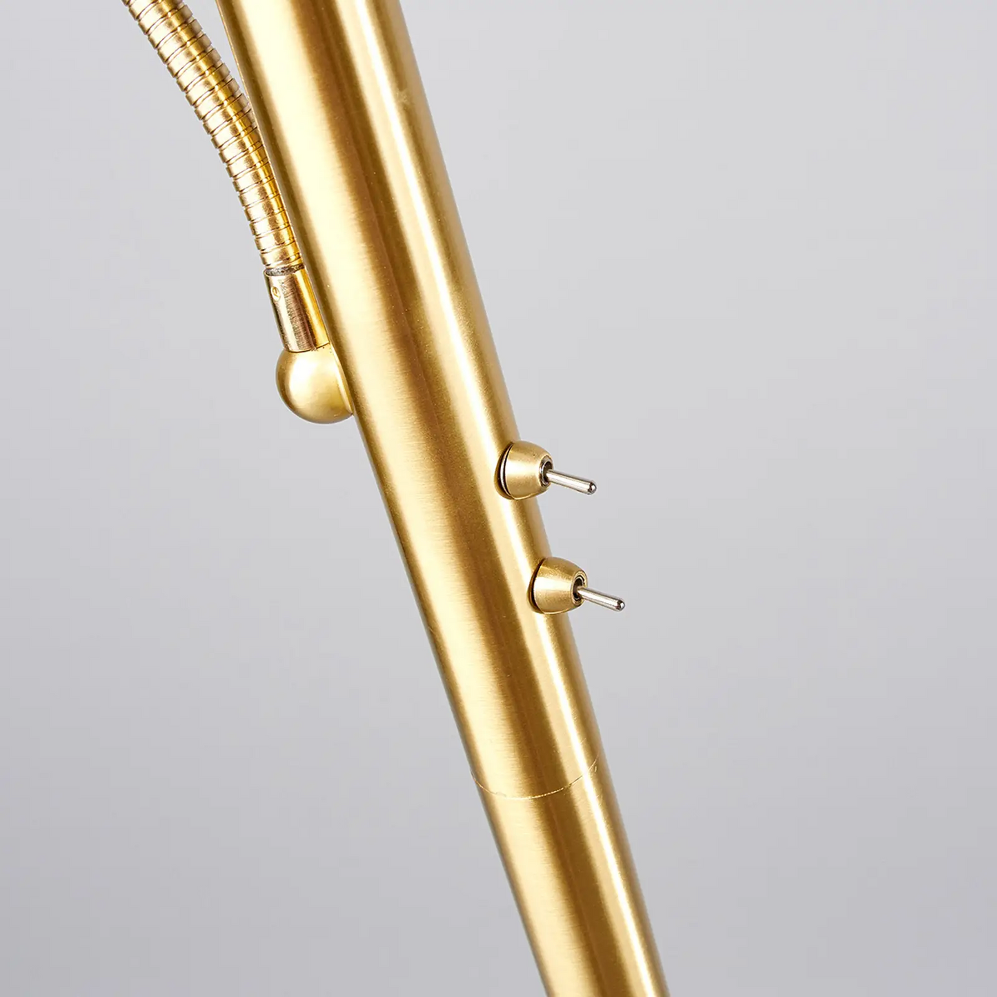 Elaina LED aukštyn šviestuvas su skaitymo lempute, žalvaris