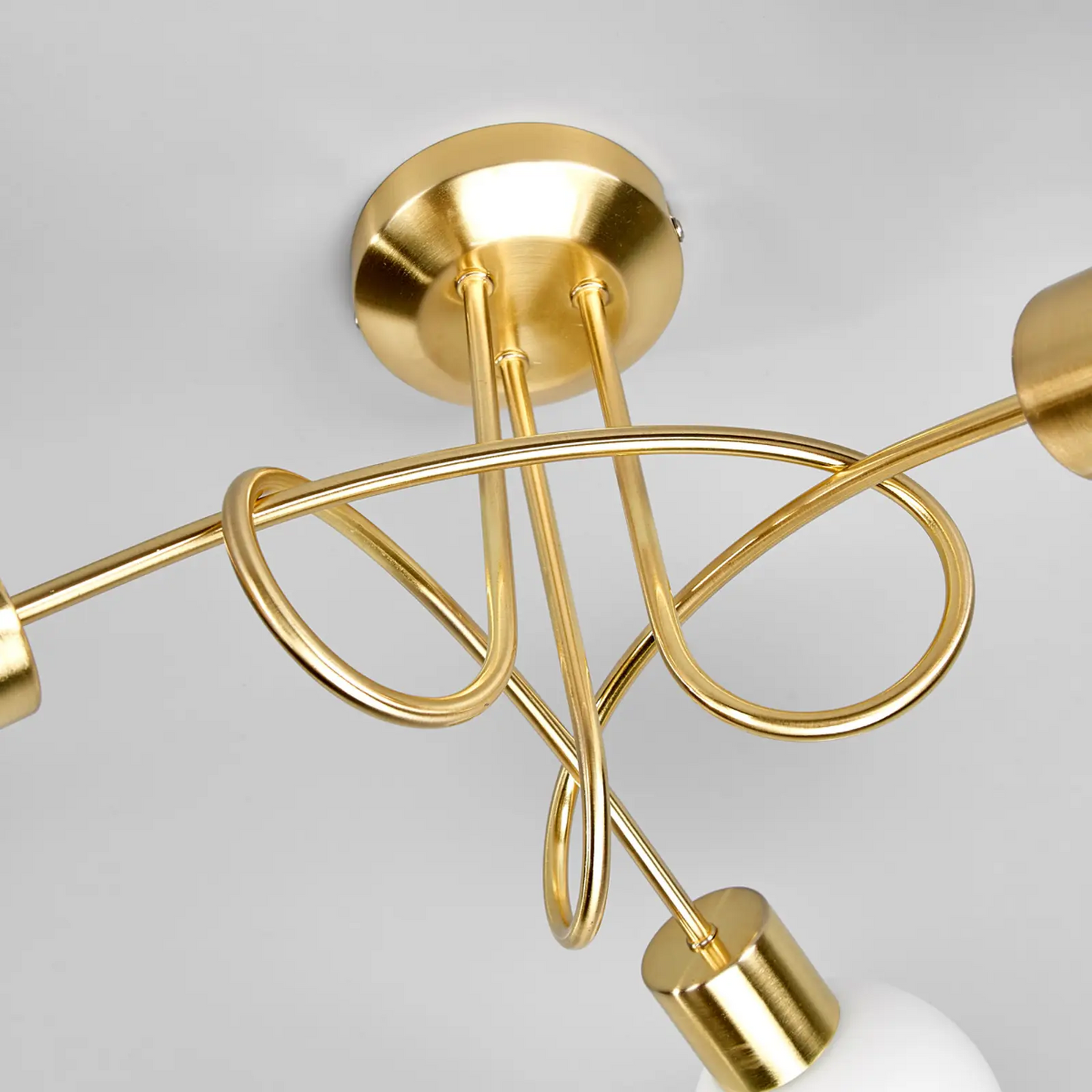 Elaina LED lubinis šviestuvas, 3 liepsnų, žalvaris