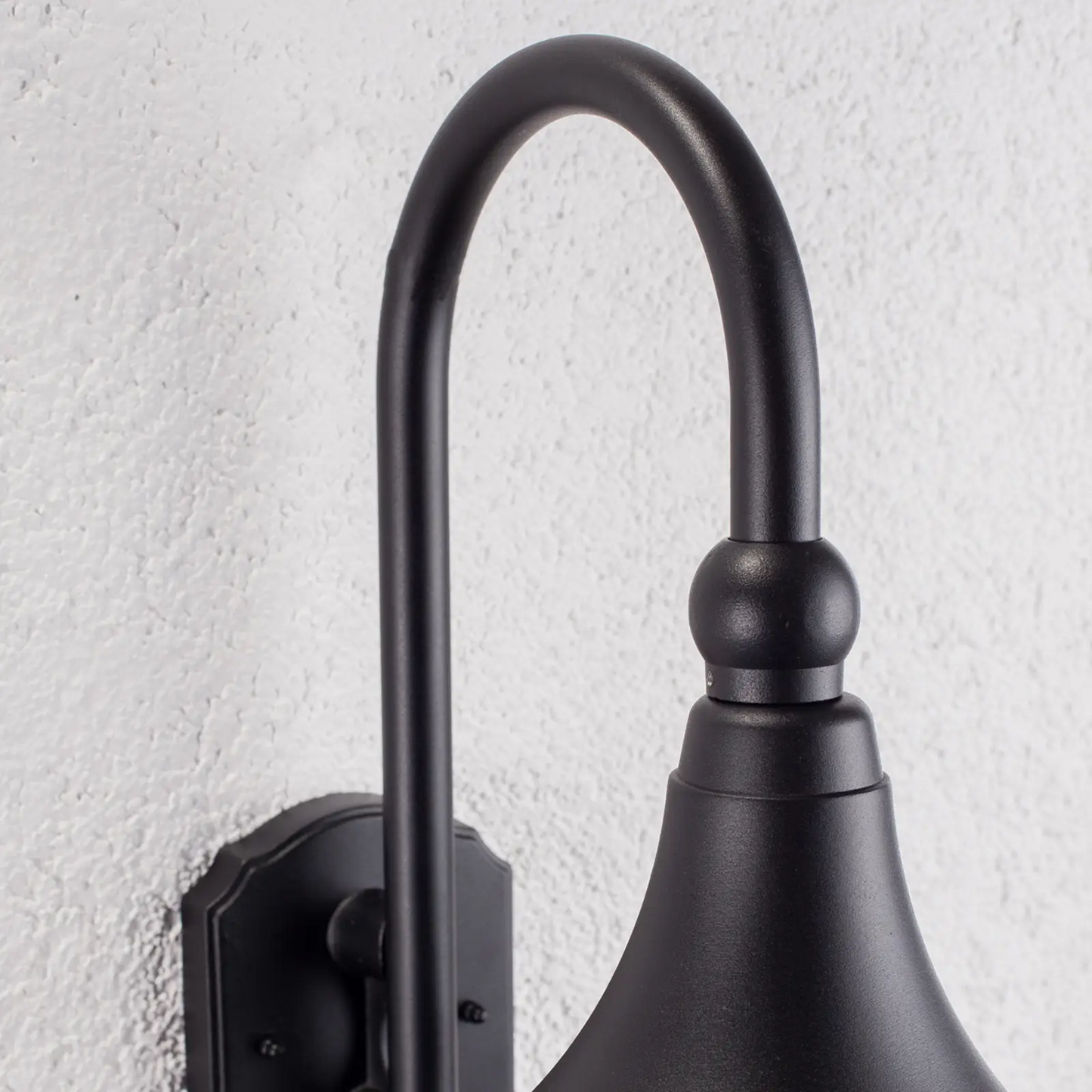 Sieninis lauko šviestuvas Daphne, juodas, su jutikliu