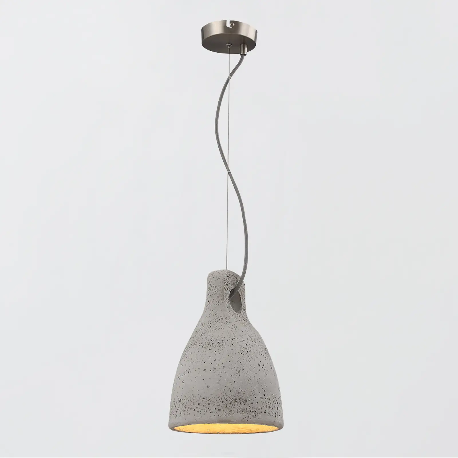 Pilkos spalvos betoninis pakabinamas šviestuvas Lenna