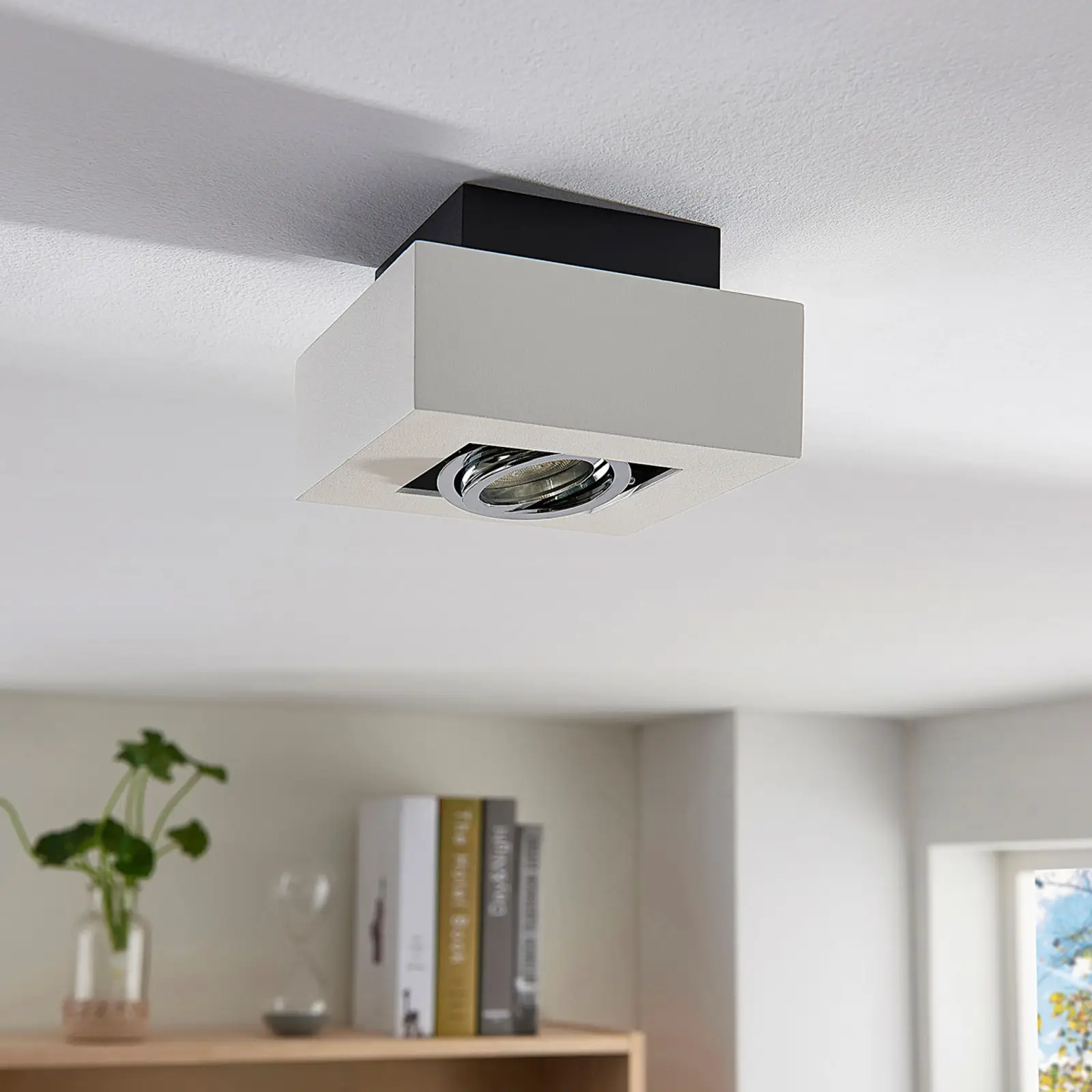 Kvadratinis LED taškas Vince baltos spalvos