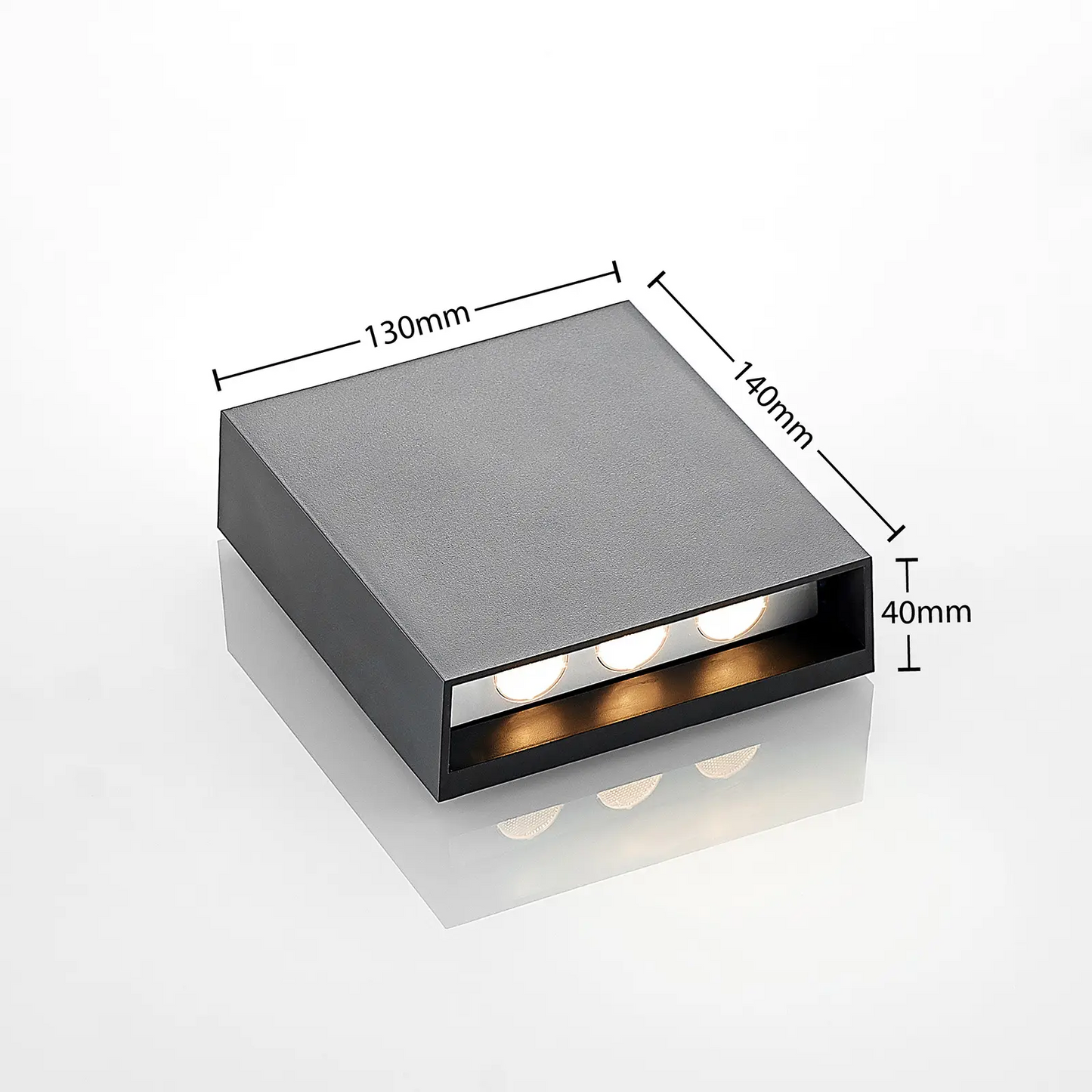 Lindby Ugar LED lauko sieninis šviestuvas, 13 cm aukštyn/žemyn