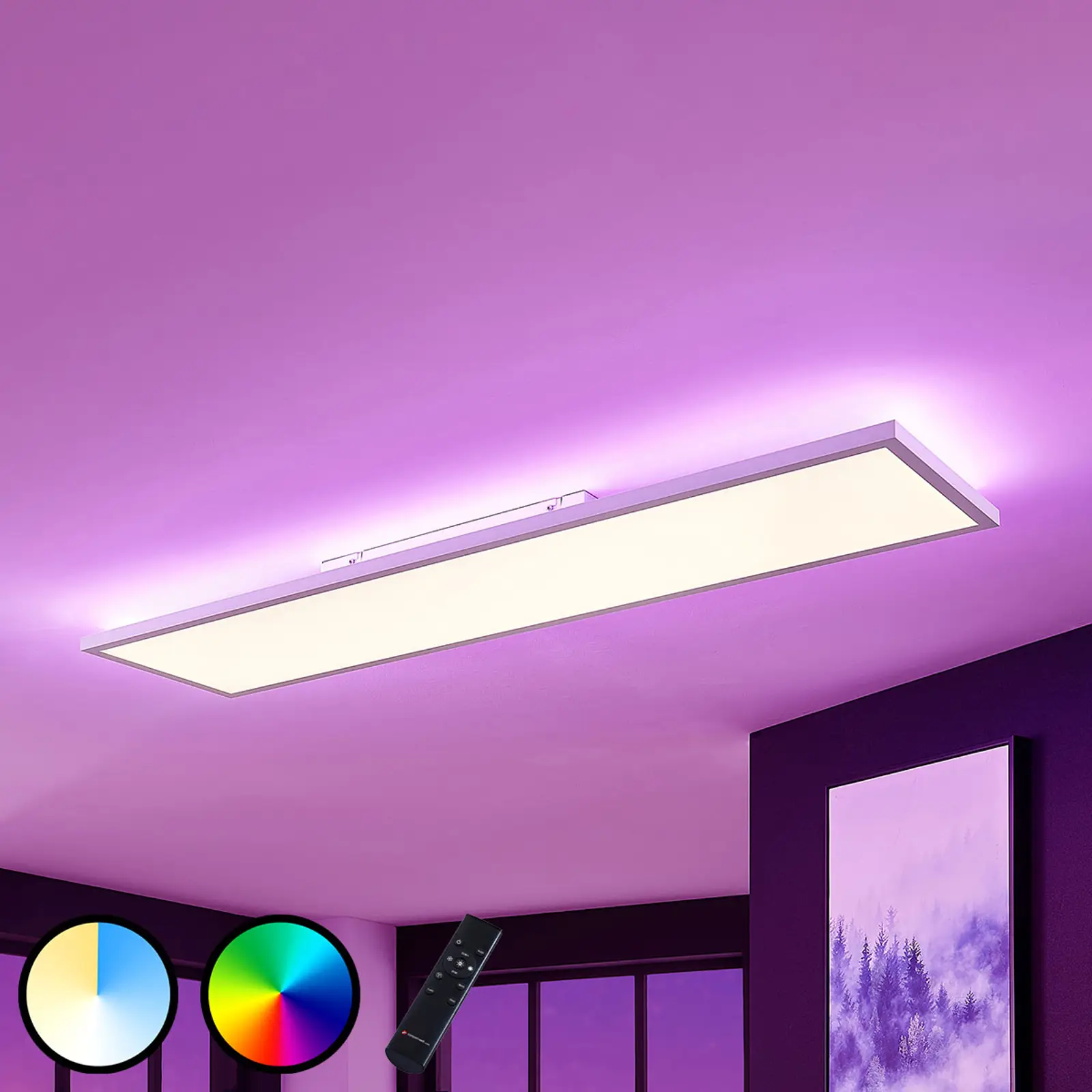 LED skydelis Brenda CCT nuotolinio valdymo pultas 29,5 x 119,5 cm