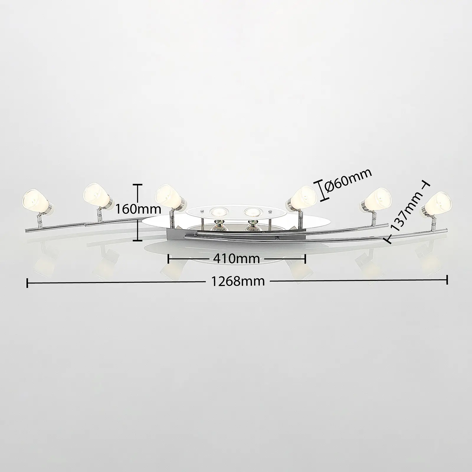 Lindby Danil LED prožektorius su stiklo gaubtais