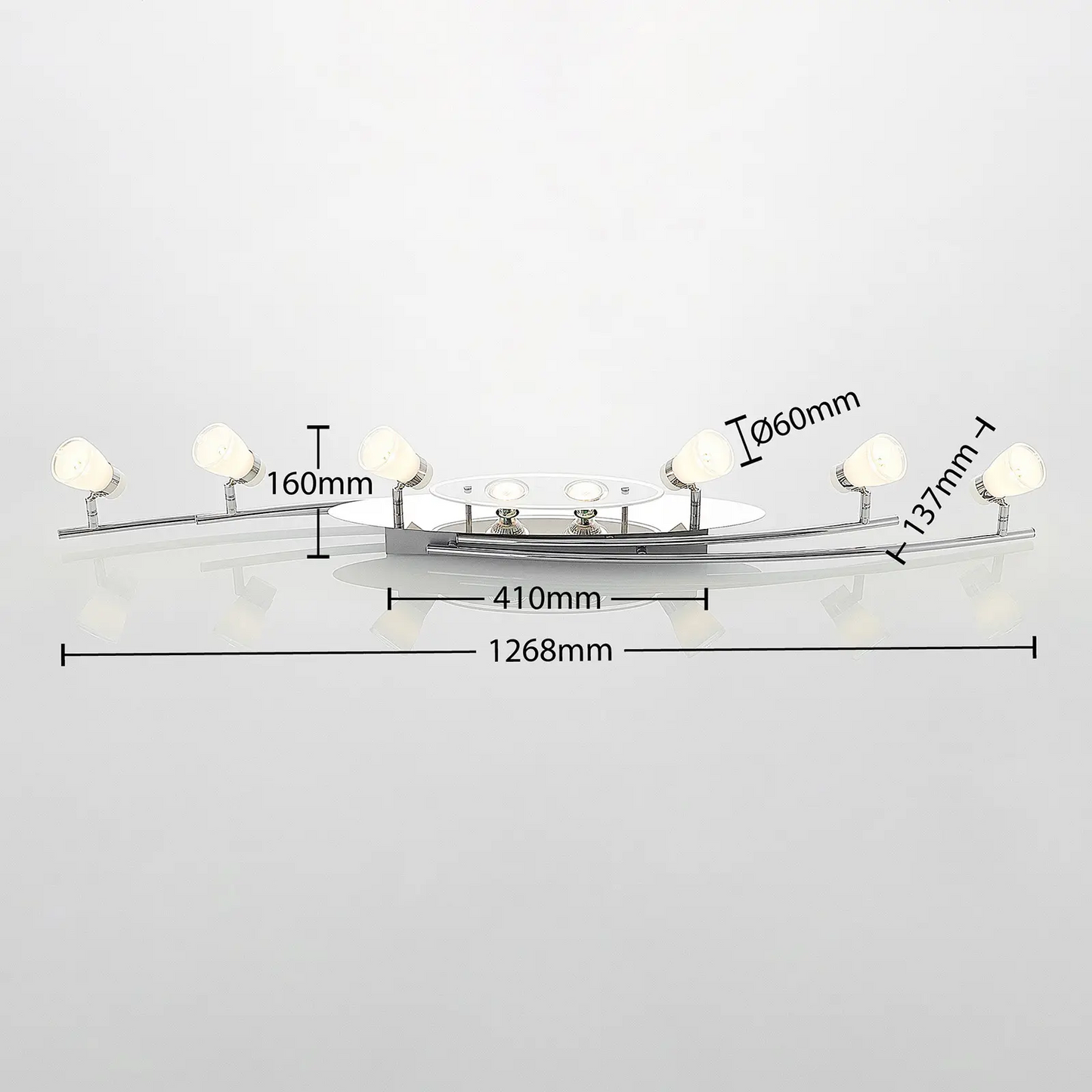 Lindby Danil LED prožektorius su stiklo gaubtais