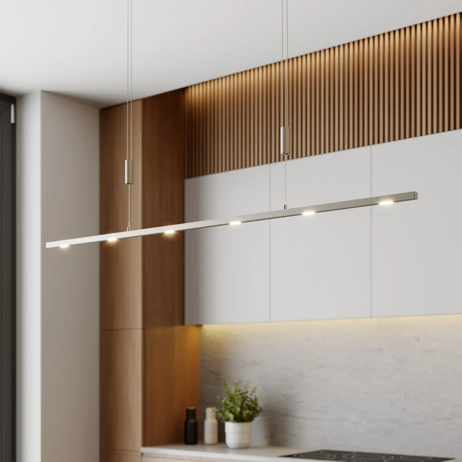 Aukštos kokybės Tolu LED pakabinamas šviestuvas, reguliuojamo aukščio.