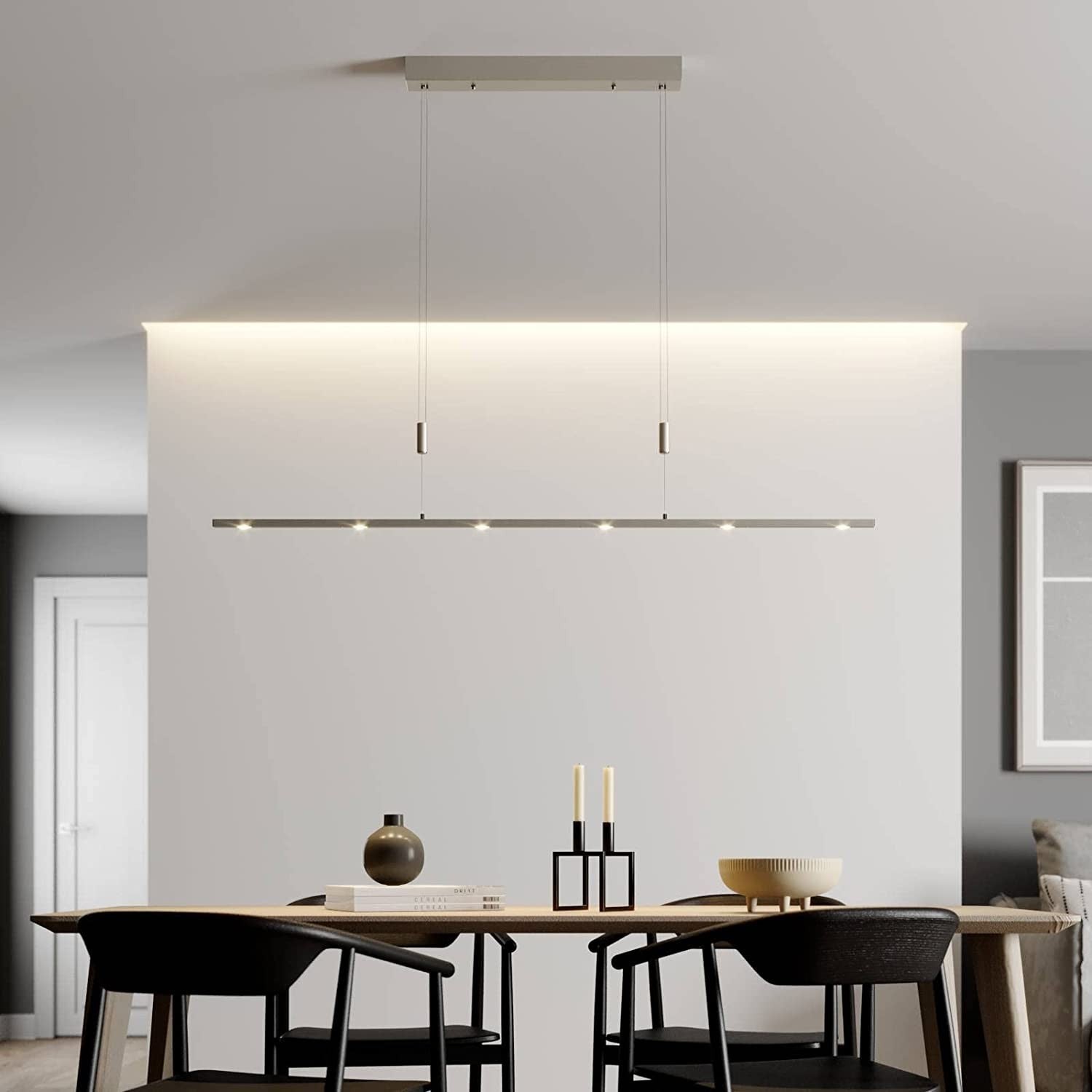 Reguliuojamo aukščio LED pakabinamas šviestuvas Tolu 140 cm