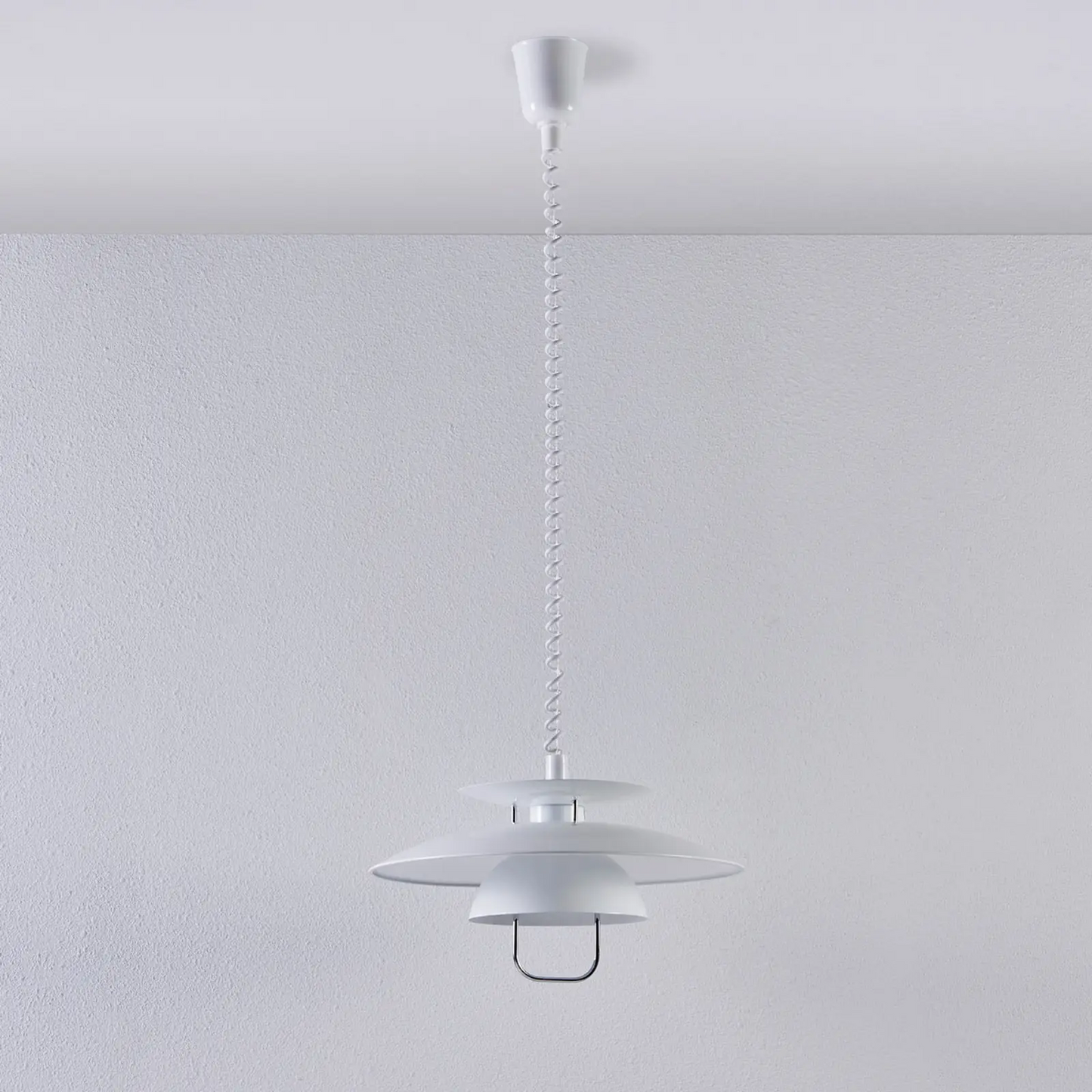 Pakabinamas šviestuvas Nadija su E27 LED, baltas