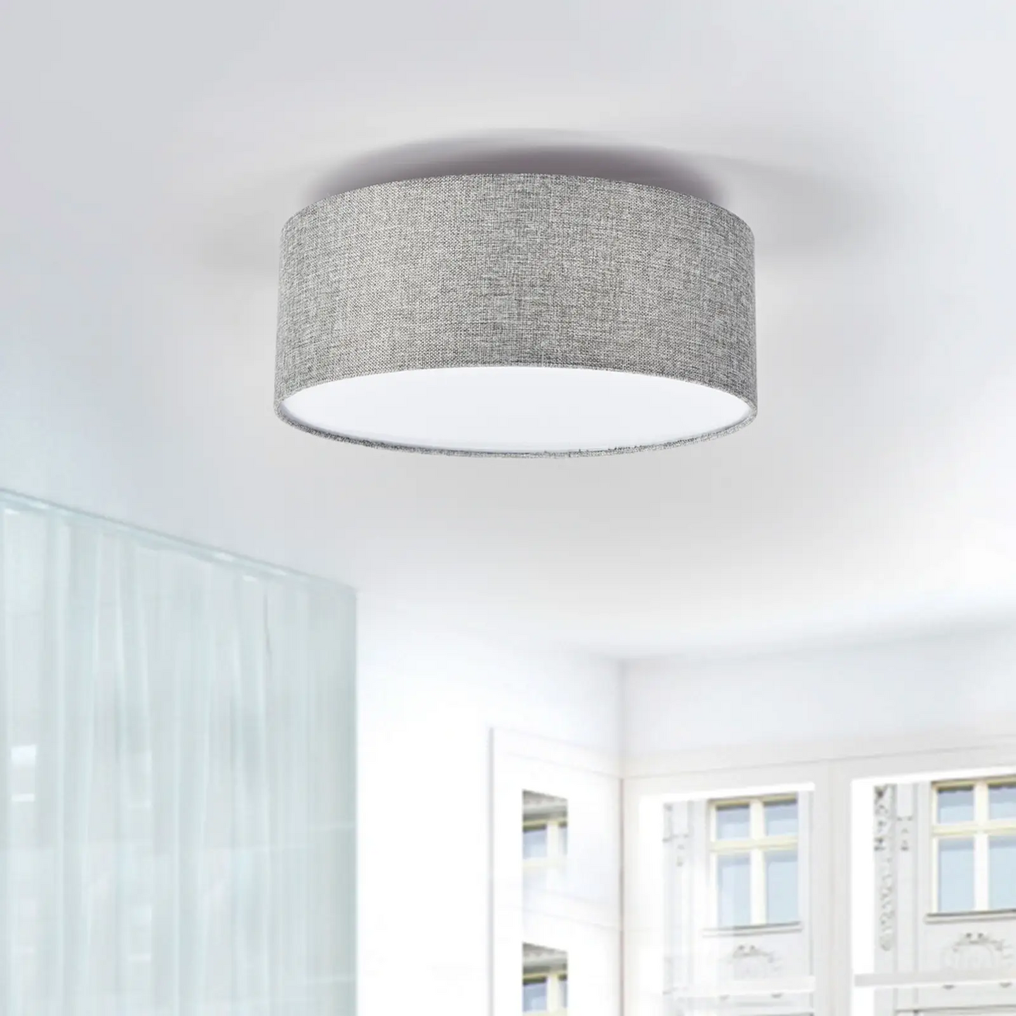 Lubinis šviestuvas Henrika iš pilko audinio