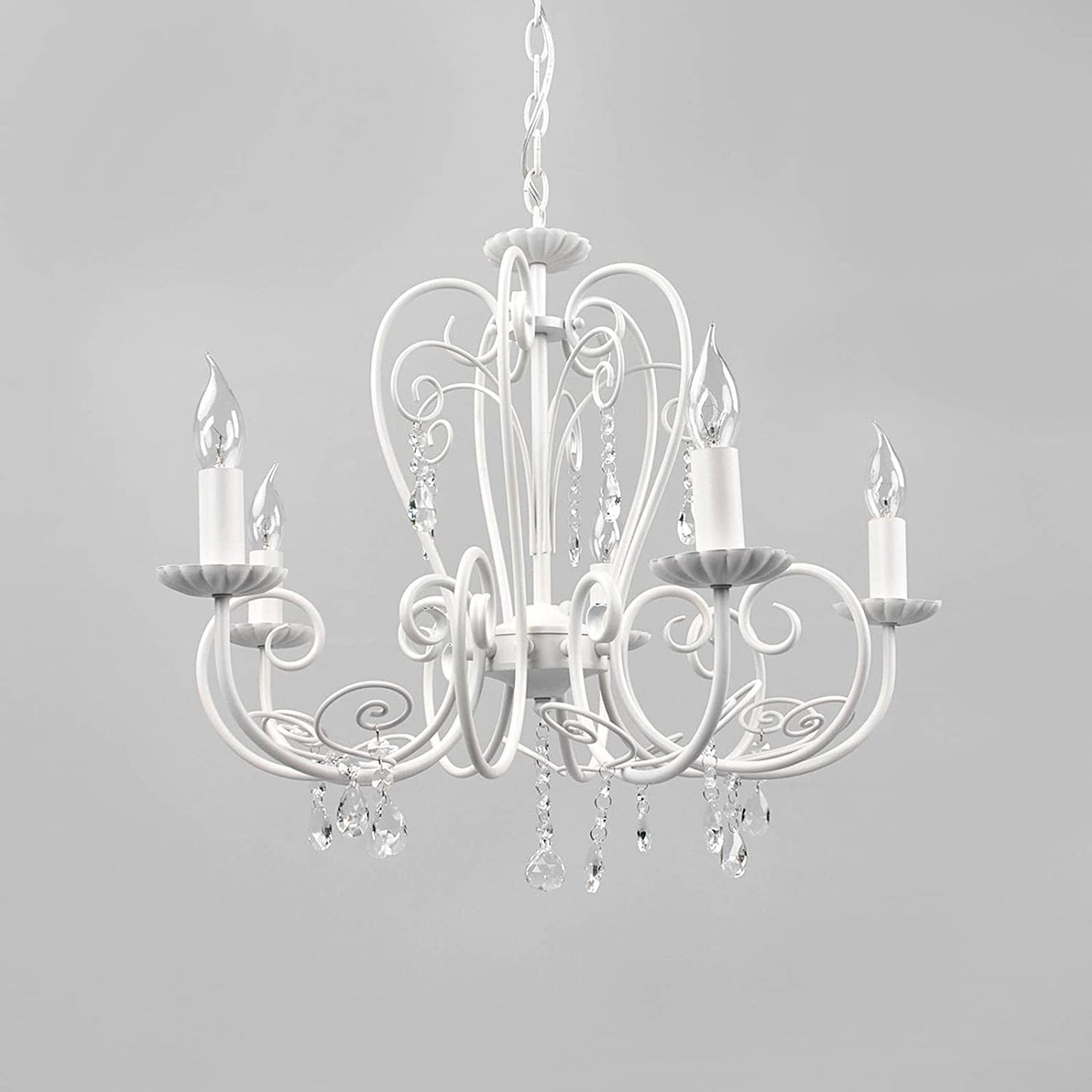 Šviestuvas Sophina baltas vintažinis 5 lemputės