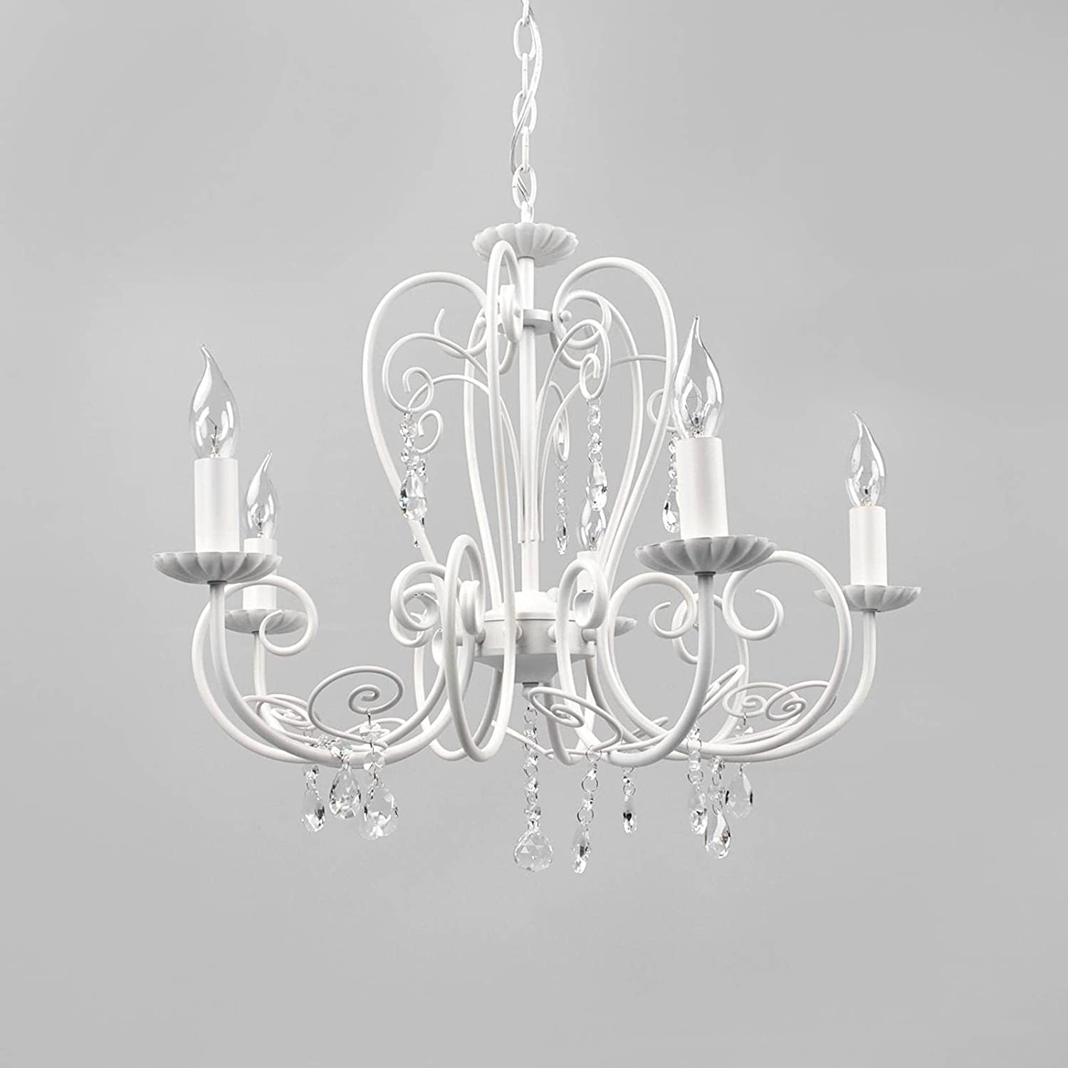 Šviestuvas Sophina baltas vintažinis 5 lemputės