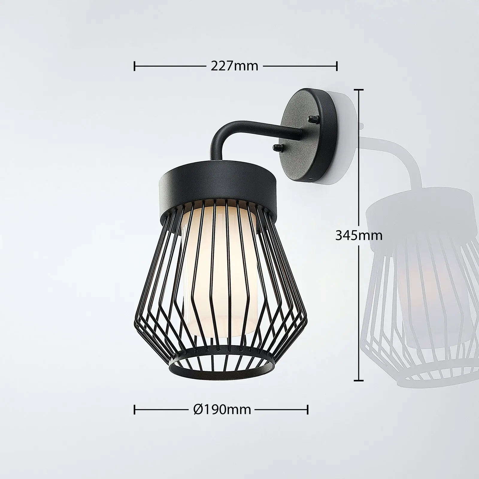 Narvo formos lauko sieninis šviestuvas Vajana