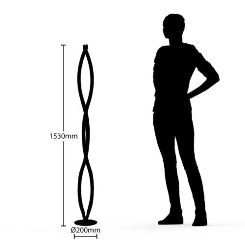 Lucande Demora susuktos formos LED toršeras