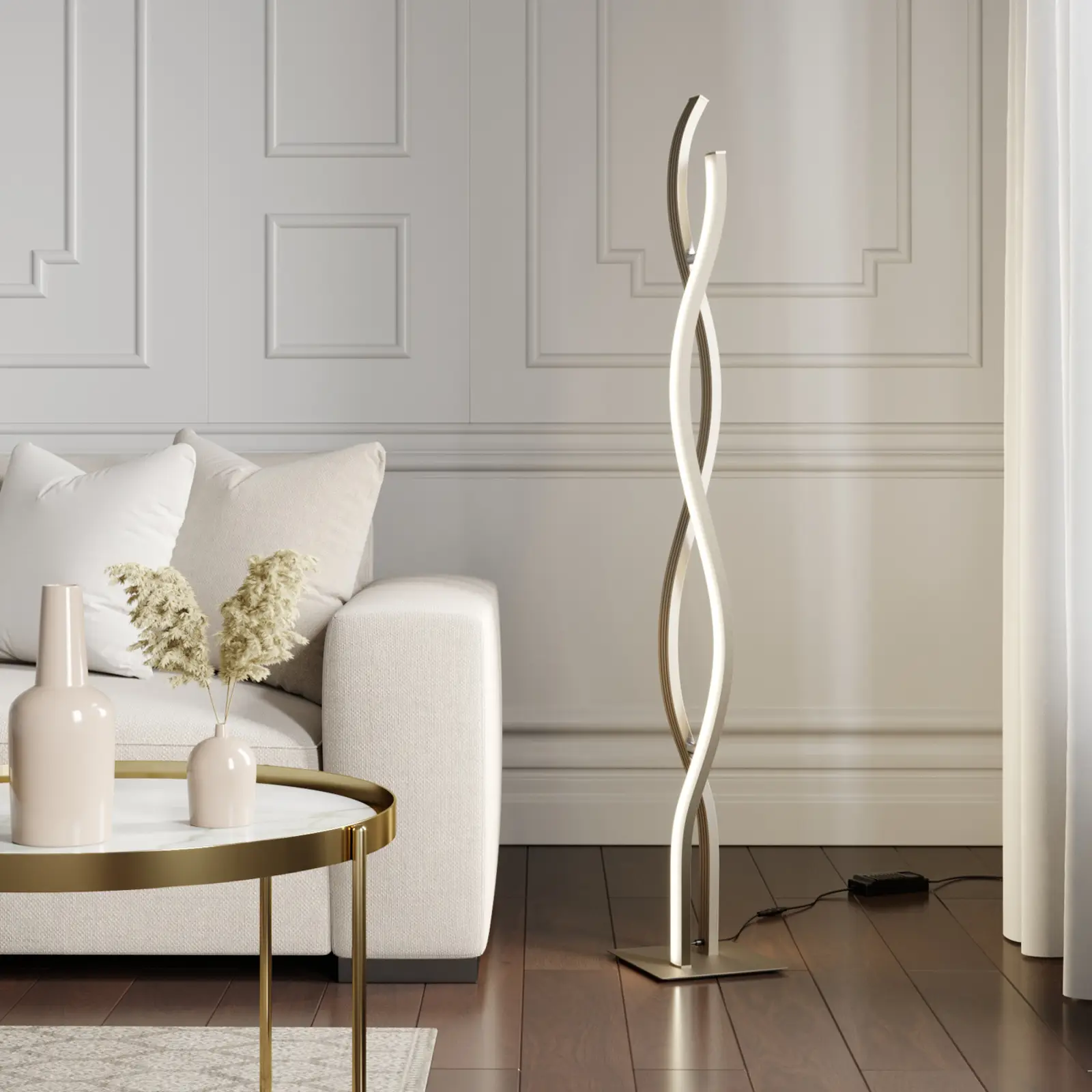 Lucande Mairia LED toršeras, bangos formos