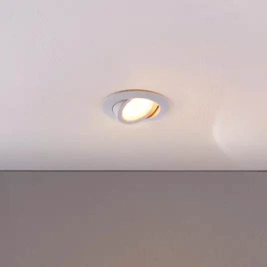 LED įleidžiamas prožektorius Andrej, apvalus, kreminės baltos spalvos