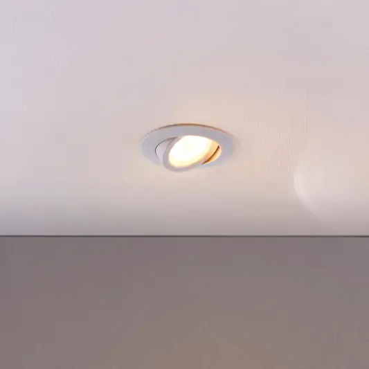 LED įleidžiamas prožektorius Andrej, apvalus, kreminės baltos spalvos