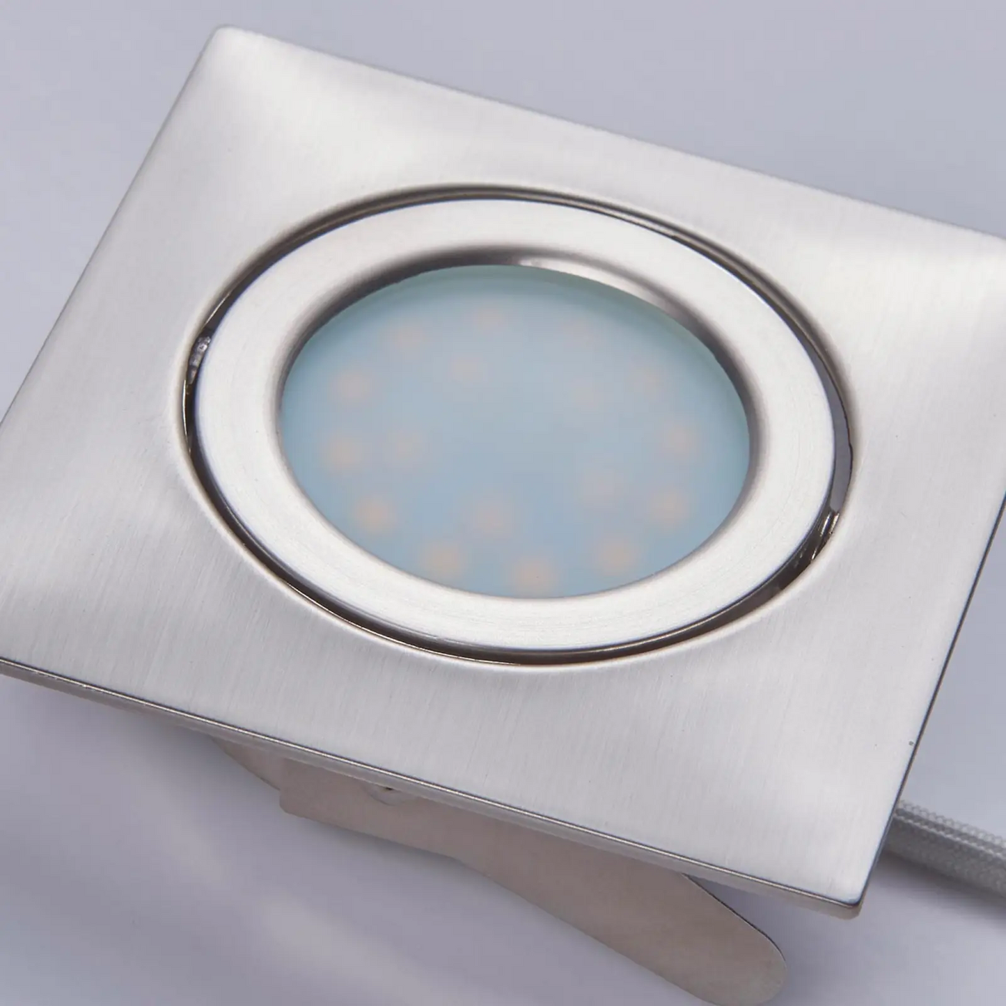 LED įleidžiamas prožektorius Andrej, kvadratinis, nikelis, 3 vnt