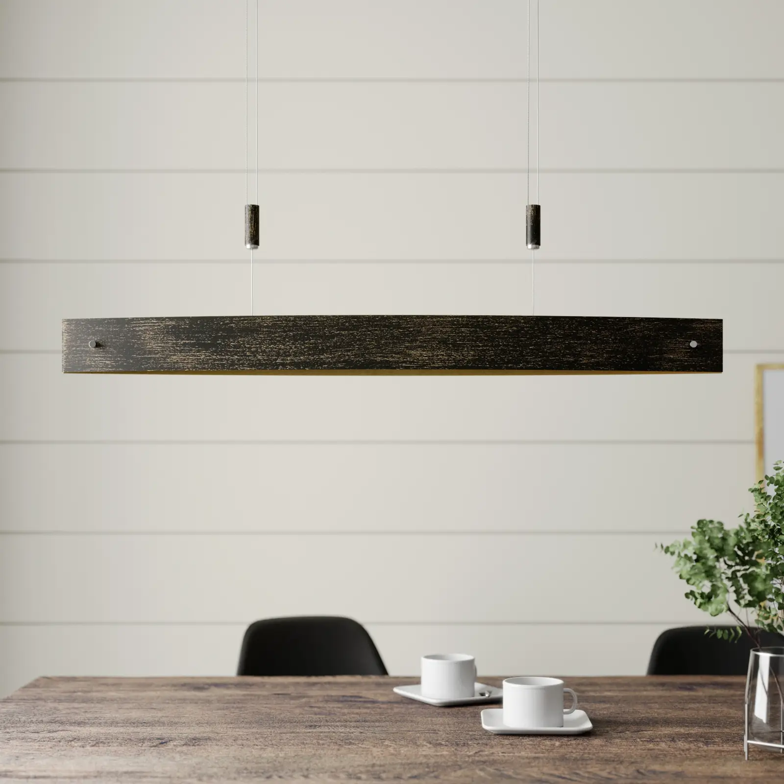 Lio LED pakabinamas šviestuvas juodos spalvos su aukso apdaila