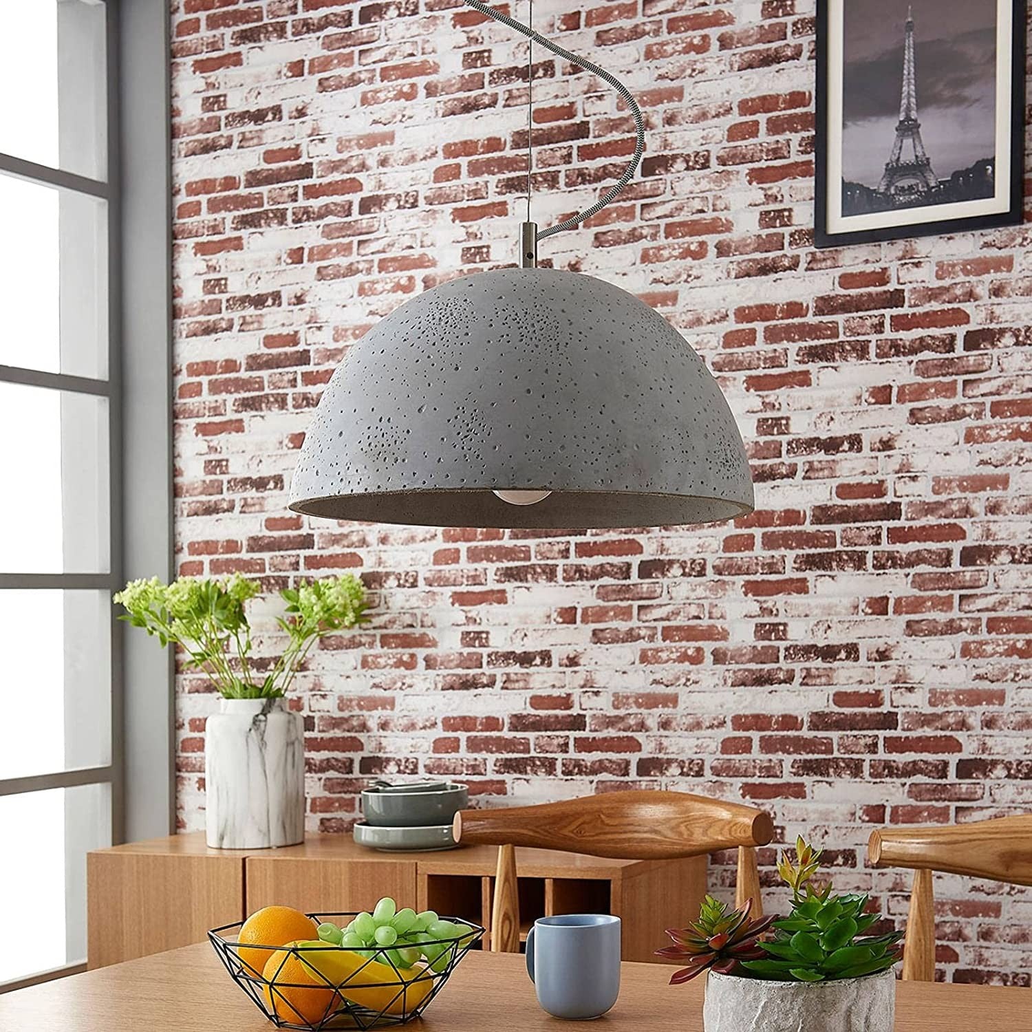 Lindby Jelin pakabinamas šviestuvas su betoniniu gaubtu