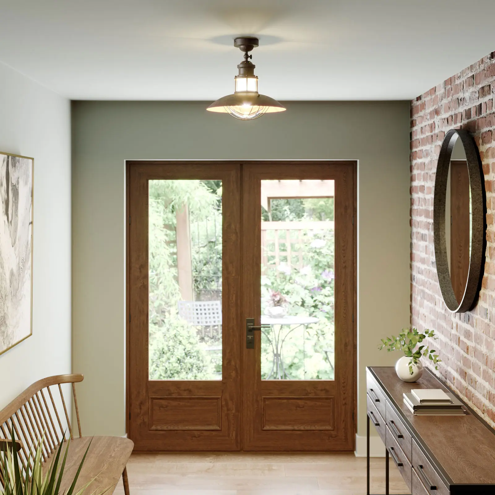 Kaimiškas lubų šviestuvas Louisanne