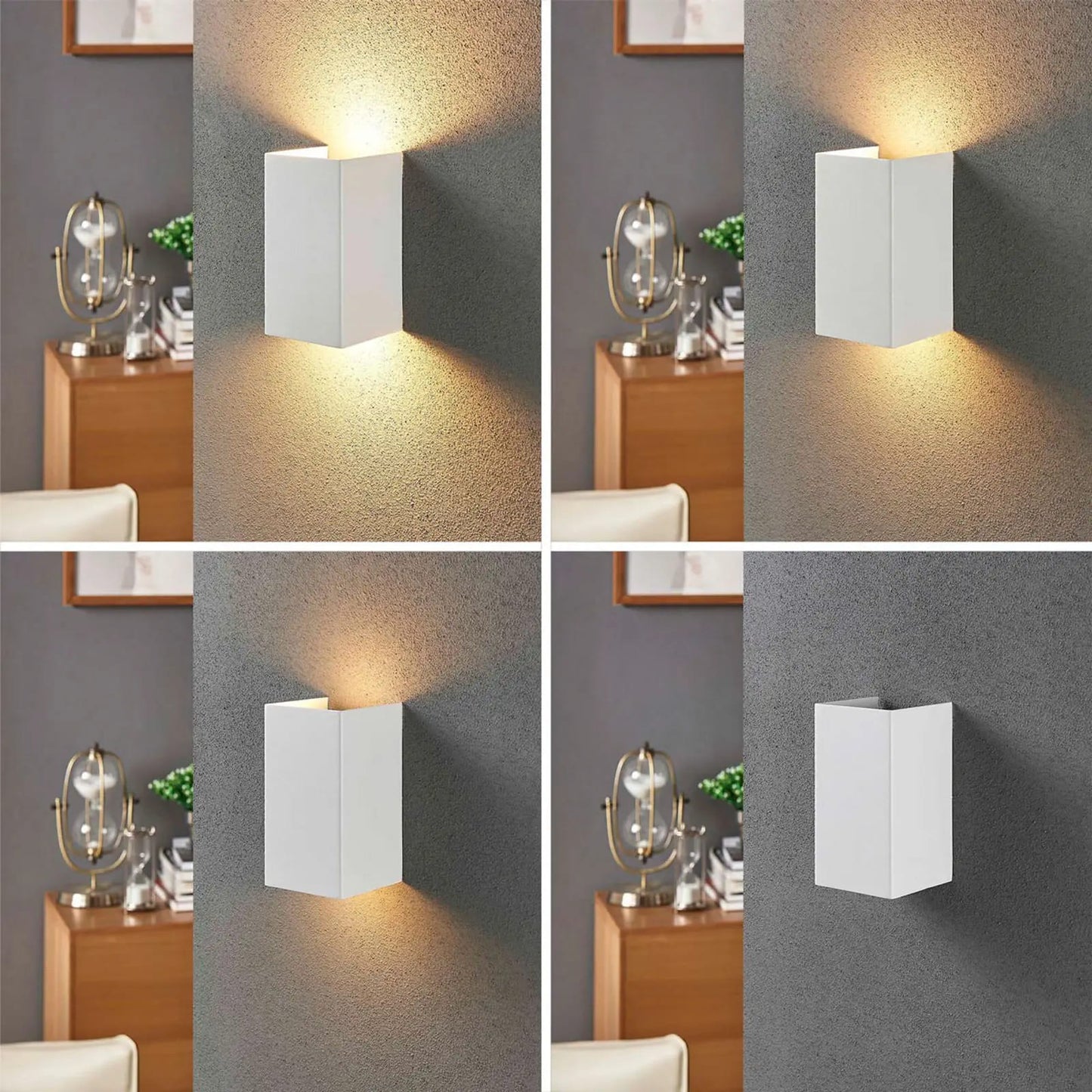 LED sieninis šviestuvas Jaymie, 2 lempučių, reguliuojamas per jungiklį.