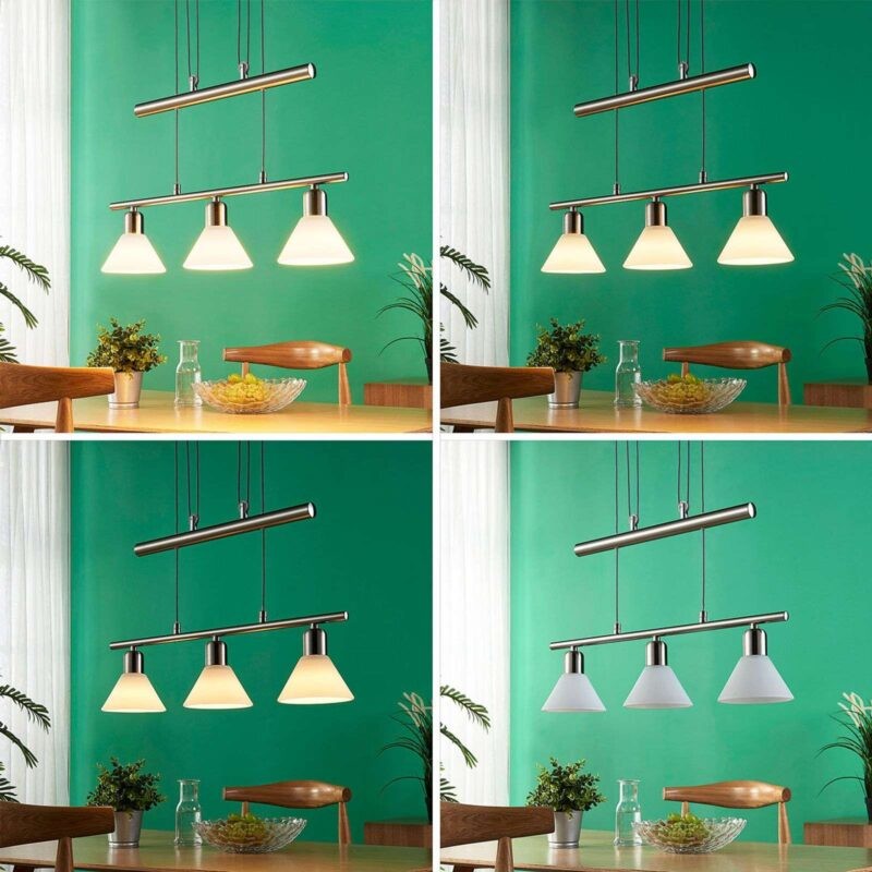 Eleasa LED pakabinamas šviestuvas, easydim 3 lempučių, juodas