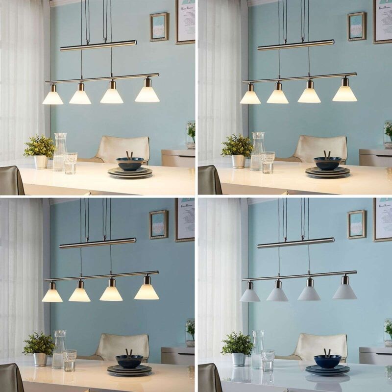 Eleasa LED pakabinamas šviestuvas, easydim 4 lemputės, nikelis