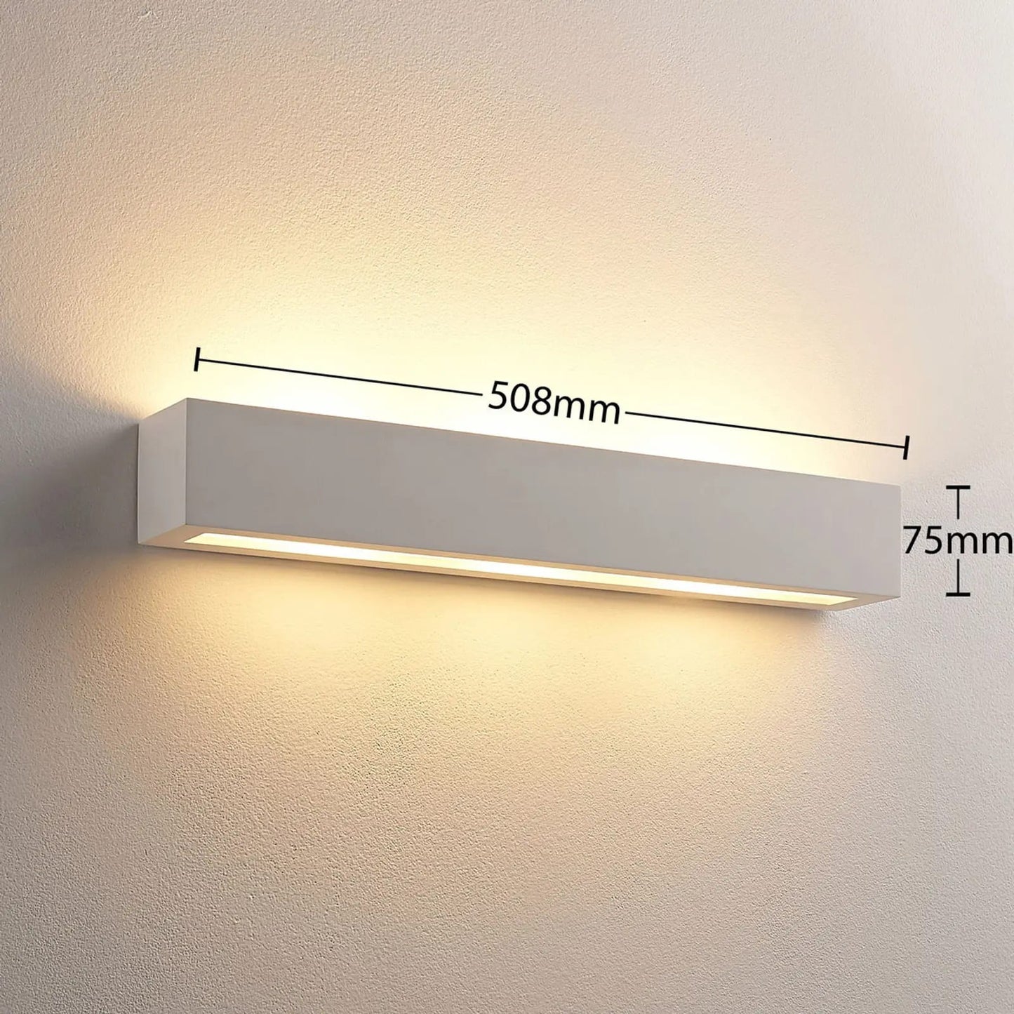 Lindby Tjada sieninis šviesus tinkas, kvadratas, 50 cm