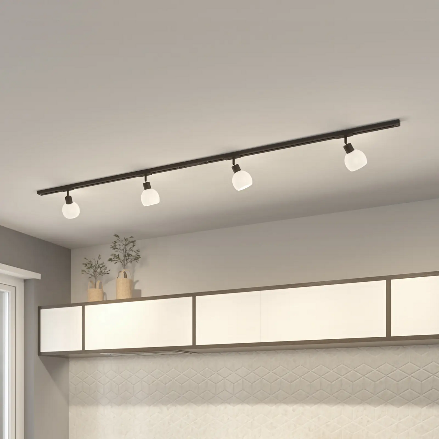 Lindby Jeanit 1 fazių LED takelis, juodas