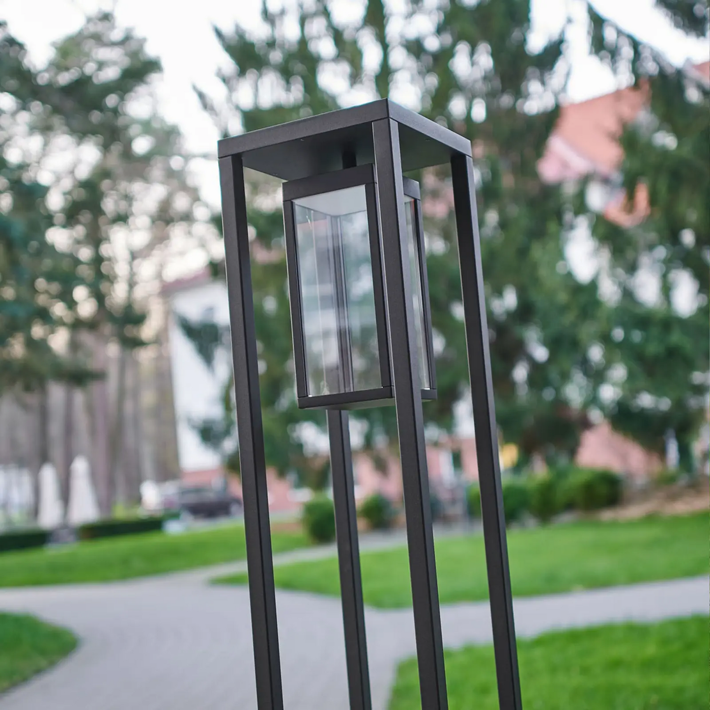 Šiuolaikinis LED šviestuvas Ferdinand, tamsiai pilkas