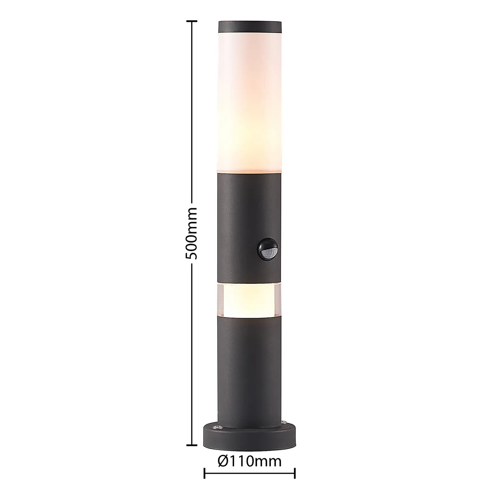 Lindby Okari pjedestalo šviestuvas pagamintas iš aliuminio su jutikliu