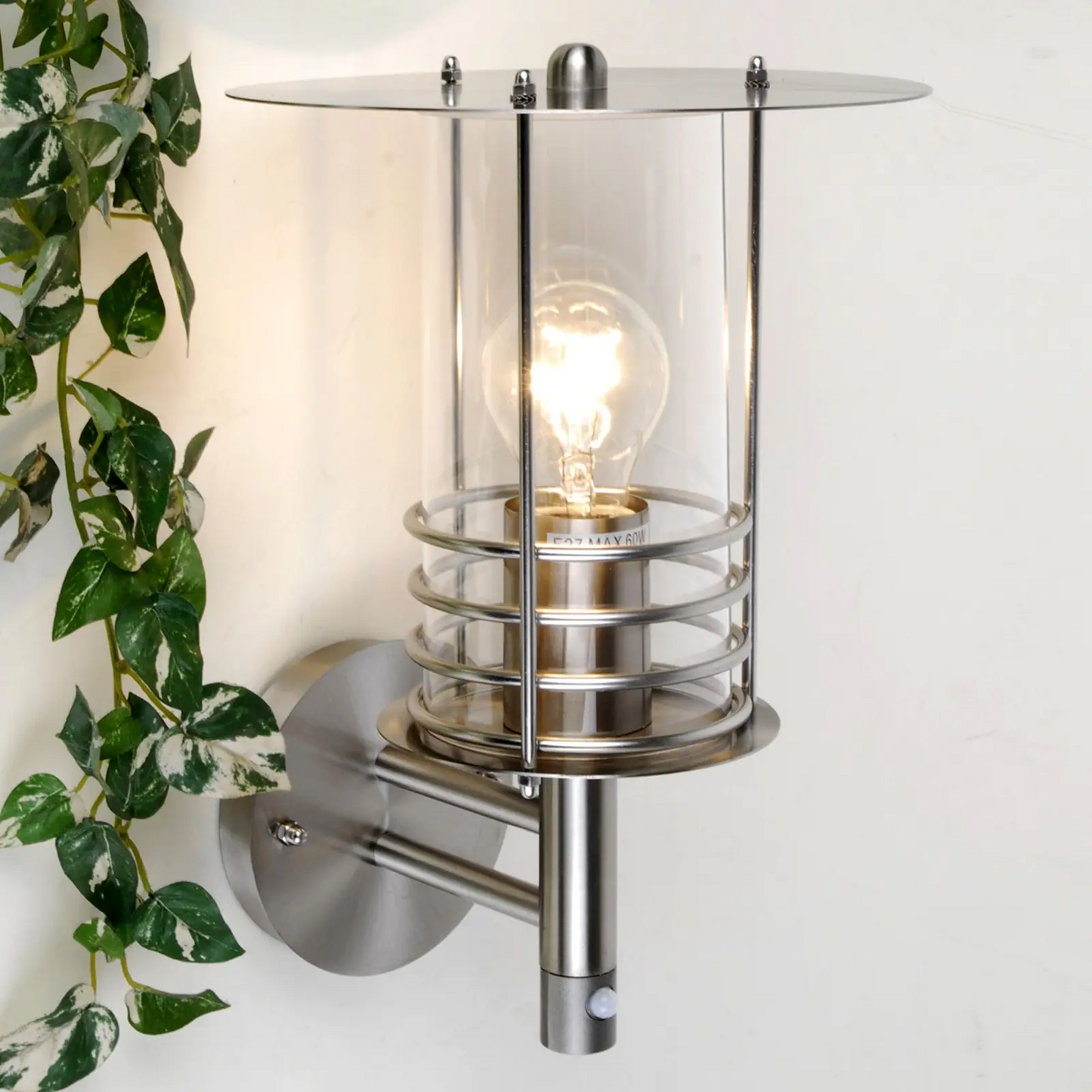 Sieninis lauko šviestuvas Miko, nerūdijantis plienas su judesio jutikliu