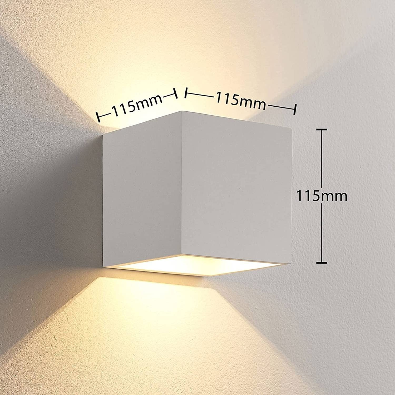 Kubo formos Kay LED sieninis šviestuvas iš gipso