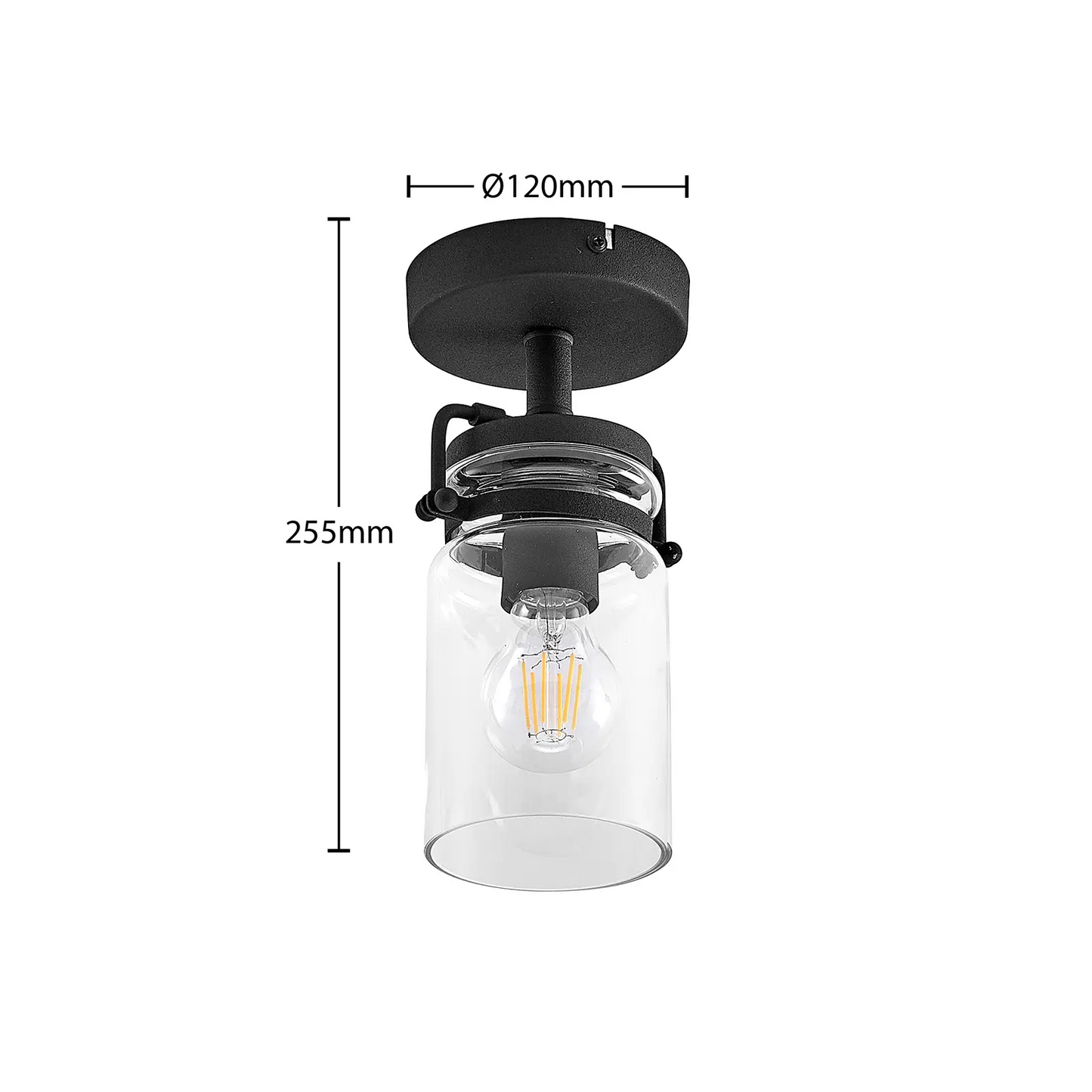 Lindby Vintus lubinis šviestuvas, juodas