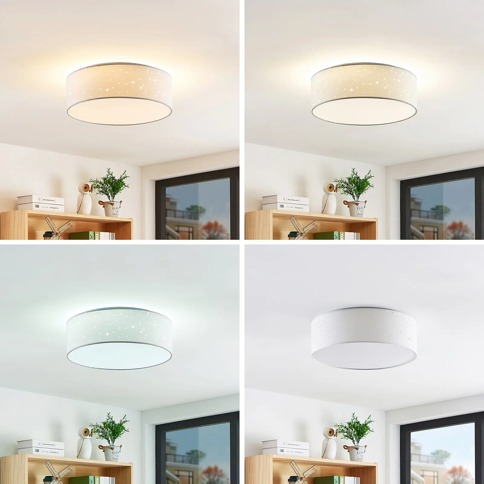 Lindby Ellamina LED lubinis šviestuvas, 40 cm, baltas