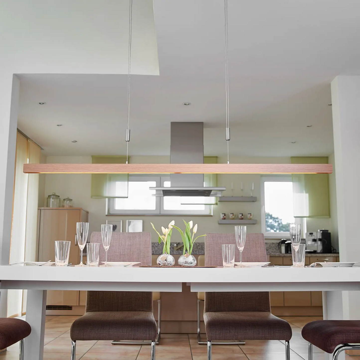 Rothfels Nora LED pakabinamas šviestuvas, natūralaus ąžuolo, 118 cm