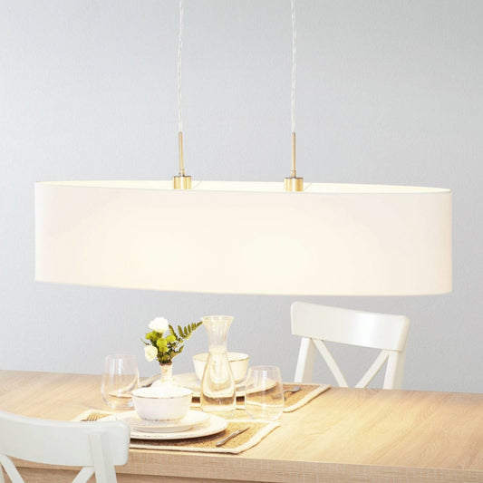 Lucande Patrik tekstilinis pakabinamas šviestuvas 100cm kreminis