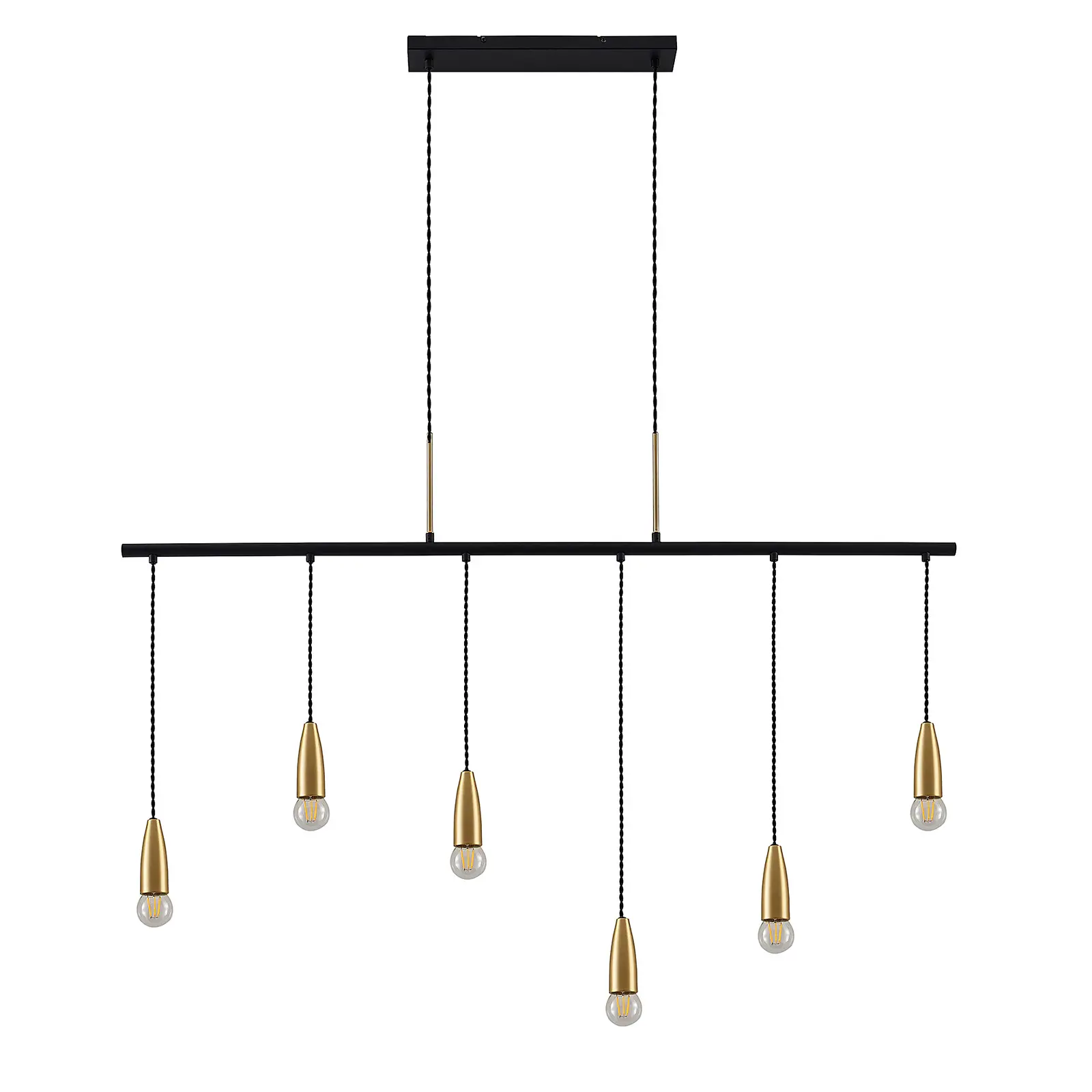 Lucande Carlea pakabinamas šviestuvas, šeši šviestuvai